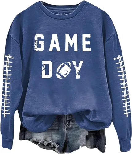 Vista 4 de Sudadera casual para mujer, manga larga, con cuello redondo, ropa de primavera, tallas S-3XL