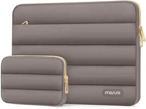 Vista 13 de MOSISO Funda para laptop de 13.3 pulgadas, 13-13.3 pulgadas funda de Marrón