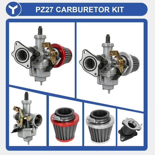 Vista 6 de YOXUFA PZ27 Carburador 27mm con cable de estrangulador para ATV 125 cc, 150 cc, 200 cc, 250 cc, Dirt Pit Bike, Go Kart, 4 tiempos TaoTao Apollo