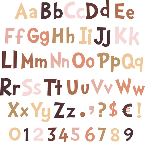 Vista 12 de Tenare Juego de 134 letras de 5 pulgadas, letras del alfabeto de graduación, números del alfabeto, recortes de letras para regalos de estudiantes
