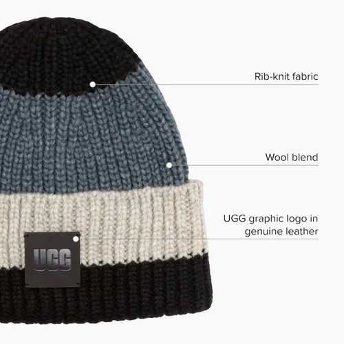 Vista 3 de UGG Gorro de punto acanalado grueso para hombre