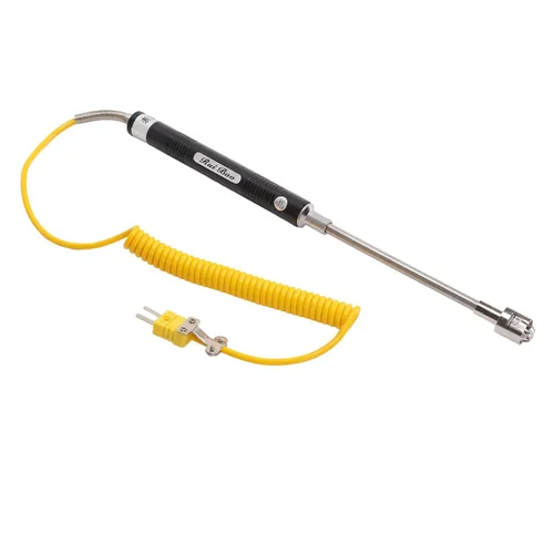 Vista 10 de Sensor de temperatura de termopar tipo K con funda de acero inoxidable y mango aislado Medición precisa de -58.0 °F a 932.0 °F para monitoreo