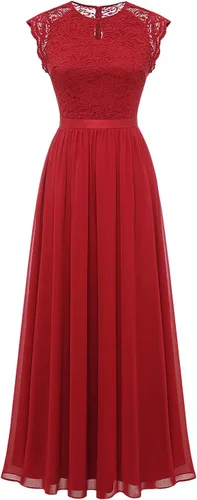 Vista 54 de Dressystar - Vestido de dama de honor, sin mangas, con cuello en V, para fiesta de boda