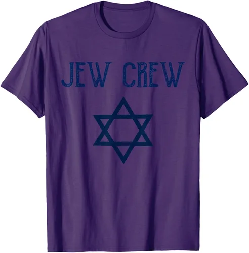Vista 75 de Camiseta Jew Crew Jewish Star, gris, S