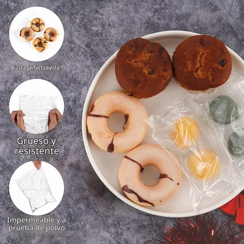 Vista 3 de MoloTAR 200 piezas bolsas de celo/celofán transparentes resellables de 4'' x 6'', buenas para panadería, bolsas para dulces adhesivas, velas, jabón