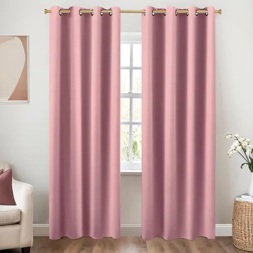 Vista 224 de KOUFALL Cortinas de Baño Aqua para Ventana, Juego de 2 Paneles Decoración Costera Cortinas Cortas Opacas para Ventana Pequeña de Cocina Puerta