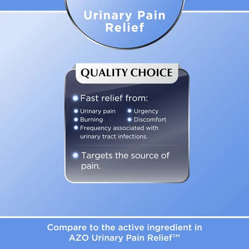 Vista 3 de Quality Choice Alivio del dolor urinario de acción rápida, clorhidrato de fenazopiridina 95 mg, alivia el dolor de las infecciones urinarias, ardor