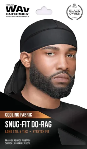 Vista 2 de WavEnforcer 106 Snug Fit Do-Rag, color negro