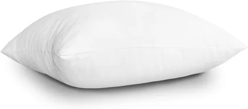Vista 6 de EDOW - Relleno de almohada ligera y suave de poliéster como alternativa al plumón - Almohada decorativa lavable a máquina. (Blanco, 14x14 pulgadas)