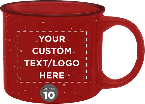 Vista 29 de DISCOUNT PROMOS Tazas de Café de Cerámica Personalizadas para Fogata de 13 oz. Juego de 100, Paquete Personalizado a Granel - Perfecto para Té