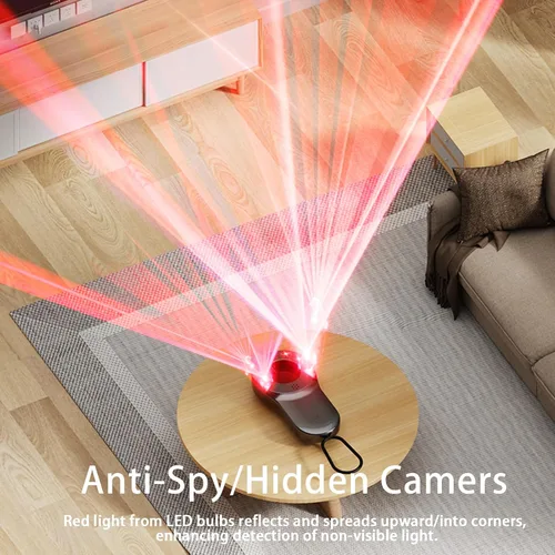 Vista 7 de Detector de cámara oculta, protector de privacidad portátil para usuarios solos, viajeros, viajes en coche, alquileres, buscador de cámara antiespía