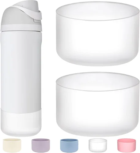 Vista 39 de WK IEASON 2 fundas de silicona para botella de agua Owala, base protectora para botella de agua Owala FreeSip Twist y Flip Flask accesorios