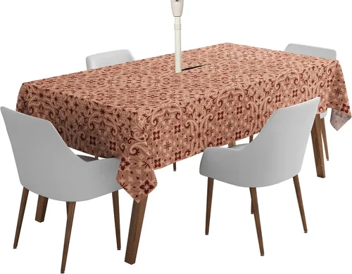 Vista 58 de Mantel cuadrado para interiores y exteriores de 58 x 58 pulgadas, mantel cuadrado impermeable para mesa de patio, manteles de primavera/verano