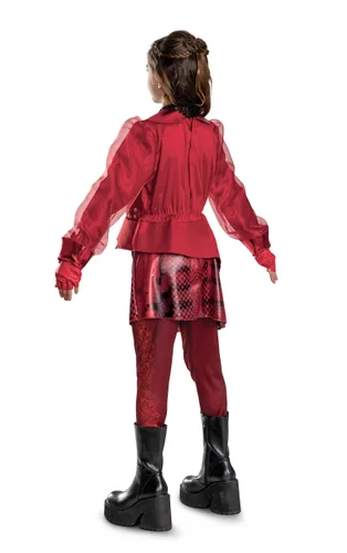 Vista 5 de Disfraz Deluxe Rojo para Niñas de Disney Descendants 5 Multicolor