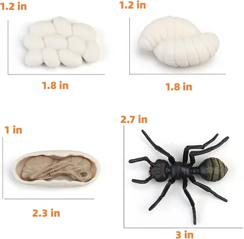 Vista 3 de Figuras del Ciclo de Vida de Animales Montessori con Tarjetas Flash, Juguetes de Figuritas de Animales Realistas, Juego Educativo de Emparejamiento