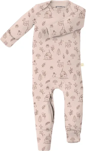 Vista 65 de GUNAMUNA Pijama unisex convertible ultrasuave para bebé, mameluco con cremallera para pañales, recién nacido a 24 meses