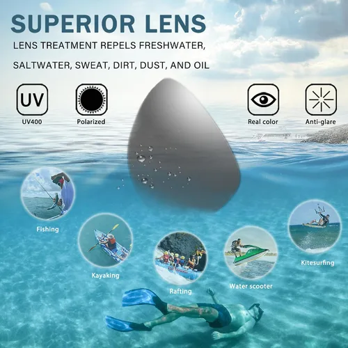 Vista 5 de Gafas de sol polarizadas flotantes de pesca para hombres y mujeres, regalos de vela, lancha, playa, estilo fresco