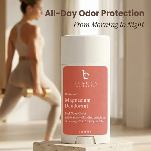 Vista 2 de Desodorante sin aluminio para hombres y mujeres, fabricado en Estados Unidos con ingredientes naturales y 55% orgánicos, protección contra olores