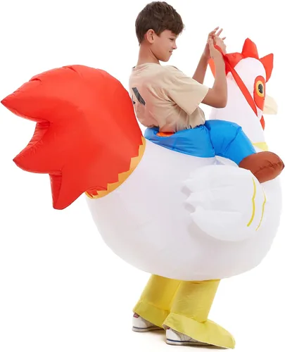 Vista 4 de HSCTEK Disfraz inflable de pollo para niños