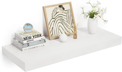 Vista 8 de Heimlove Estantes Flotantes de 12 Pulgadas de Profundidad, Estante de Pared de 12 x 12 Pulgadas de Largo, Estante de Exhibición y Almacenamiento