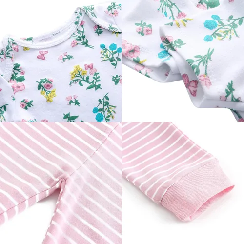 Vista 6 de MAMIMAKA Newborn Layette Gift Set 27-Piece Baby Girl Clothes Bodysuits Pants Essentials and Accessories 0-6Months