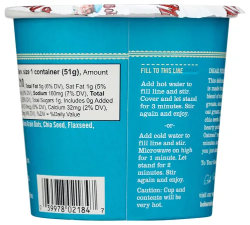Vista 2 de Bob's Red Mill - Taza de avena sin gluten