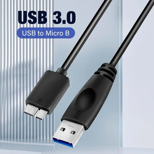 Vista 7 de SaiTech IT Paquete de 2 cables USB 3.0 de 17.7 in A a Micro B de alta velocidad de hasta 5 Gbps de transferencia de datos para cable de disco duro