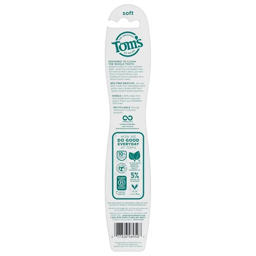 Vista 2 de Tom's of Maine, Cepillo de dientes de cuidado completo, suave