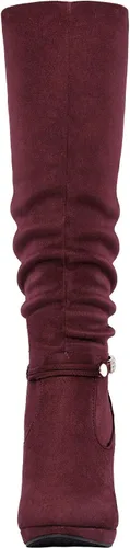 Vista 4 de DREAM PAIRS - Botas de tacón alto con plataforma, a la rodilla, para mujer