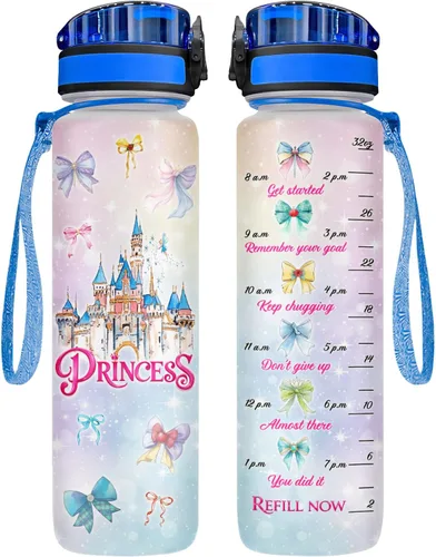 Vista 26 de 34HD Axolotl - Botella de agua de 32 onzas, bonita botella motivacional para mujer, botella de gimnasio con marcador de tiempo, regalo