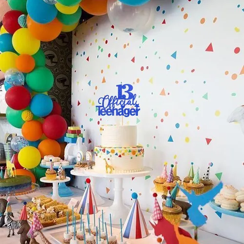 Vista 6 de 1 pieza de decoración de pastel de cumpleaños para adolescentes de 13 años, decoración de pastel de cumpleaños para adolescentes de 13 años