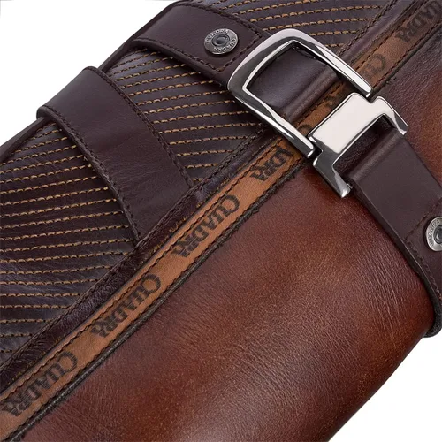 Vista 6 de Cuadra Botas urbanas para hombre en piel bovina con cremallera marrón