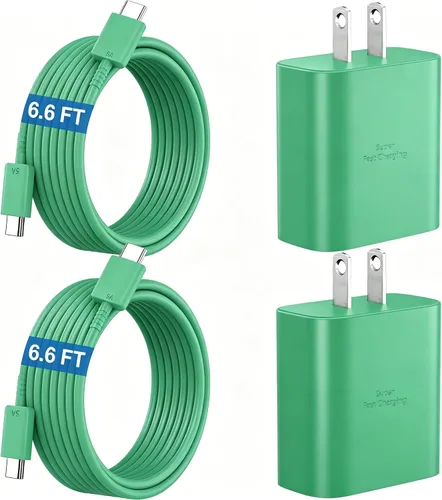 Vista 31 de Cargador súper rápido USB C de 45 W para teléfono Android tipo C, bloque de carga rápida con cable de 5 pies para Samsung Galaxy S26/S26