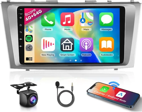 Vista 11 de Radio de coche 5GHz-WiFi 2G+64G para Toyota Camry 2006 2007 2008 2009 2010 2011 con CarPlay Android Auto, 9 pulgadas pantalla táctil Android 15