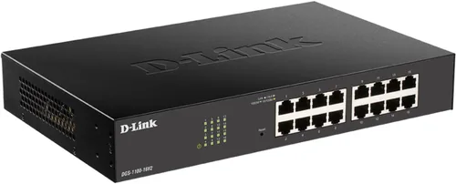 Vista 12 de D-Link Conmutador Ethernet gestionado inteligente Gigabit de 5 puertos, L2, VLAN, QoS, IGMP Snooping, LAG, interfaz de usuario web, metal resistente