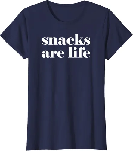 Vista 27 de Snacks Are Life - Camiseta divertida para amantes de los aperitivos, Negro