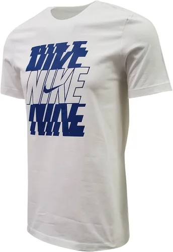 Vista 3 de Nike Camiseta de cuello redondo con logotipo gráfico Italic para hombre
