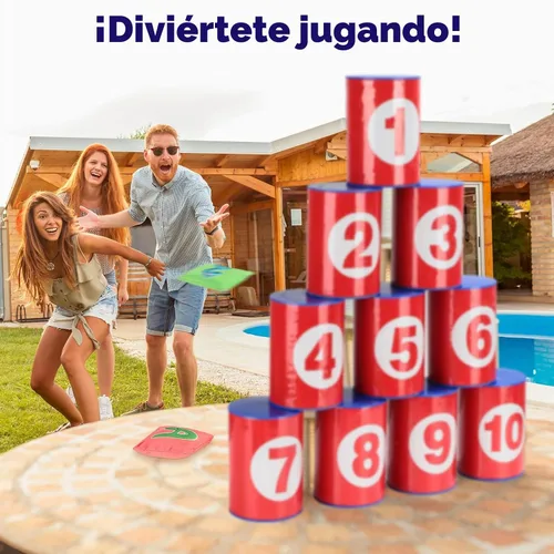 Vista 4 de Hungdao Juego de 3 juegos de carnaval, tablero de dardos con bolas de plástico, conos de plástico, bolsas de frijol, juego de lanzamiento