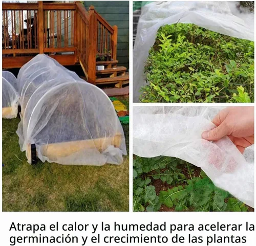 Vista 3 de Alpurple - Cubiertas de invierno para plantas con protección contra la congelación - Cubierta cálida rectangular para protección de plantas, manta