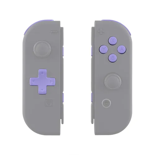 Vista 7 de Light Violet D-pad ABXY Keys SR SL L R ZR ZL Trigger Buttons Springs, Replacement Full Set Buttons Fix Kits for Nintendo Switch & Switch Oled Joycon
