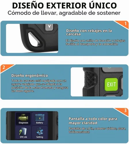 Vista 4 de Herramienta de diagnóstico Universal OBD II Escáner, Lector de código de fallas del motor del auto, Herramienta de escaneo de diagnóstico CAN, lee