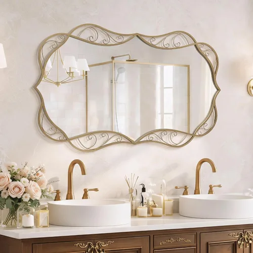 Vista 10 de Besdomus Espejo de baño negro moderno: espejos de baño grandes de 24 x 36 pulgadas para colgar sobre el fregadero, colgante vertical u horizontal