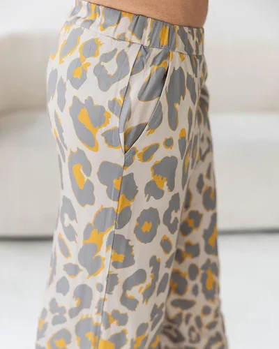 Vista 7 de The Drop Pantalón con estampado de guepardo crema irlandesa para mujer por victoriouslogan