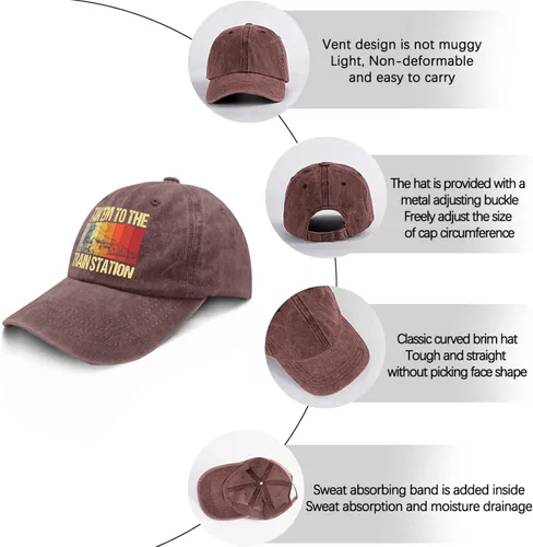 Vista 6 de devor Hats Take Him to The Train Station Baseball Cap, Funny Hat for Women