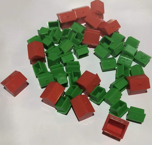 Vista 2 de Monopoly - Paquete de repuesto para hoteles y casas con dados