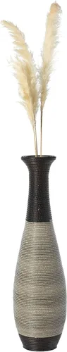 Vista 13 de Jarrón artificial de ratán de 38 pulgadas de alto en elegante color beige, pieza de declaración para decoración de sala de estar, entrada o pasillo