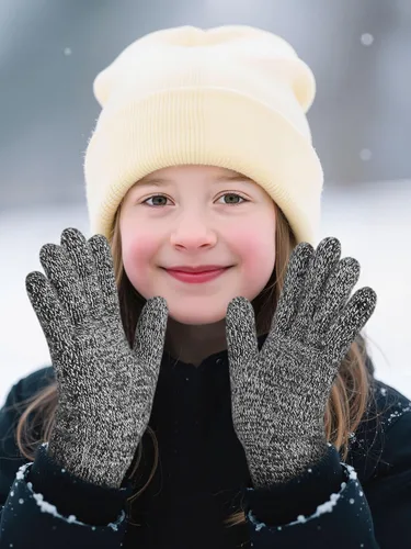 Vista 4 de Cooraby 3 pares de guantes de invierno para niños, gruesos y cálidos