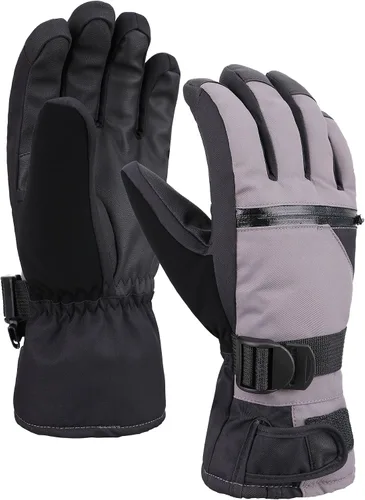 Vista 3 de ANDORRA Guantes de esquí con pantalla táctil para hombre con bolsillo con cremallera