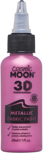 Vista 12 de Cosmic Moon - Pintura metalizada para tela 3D - 1.01fl oz - Azul - Pintura textil para ropa, camisetas, bolsos, zapatos y lienzo