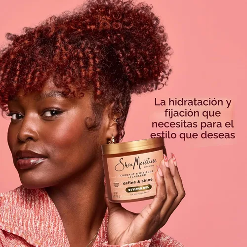 Vista 3 de Shea Moisture Gel de peinado Define & Shine Coconut & Hibiscus 15oz